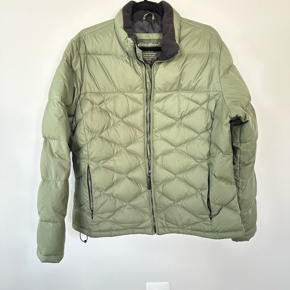 Eddie Bauer Women's Olive Puffer Jacket - Picture 1 of 6